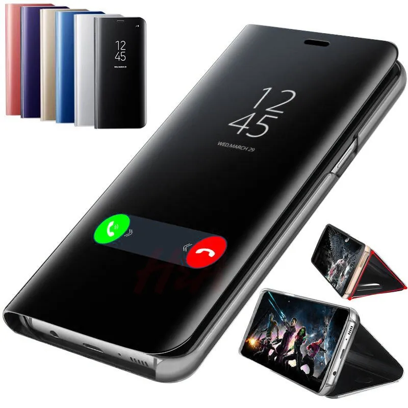 Mirror Flip Case For Samsung Galaxy S9 S8 S7 Edge Plus